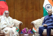 বাংলাদেশ কাউকে সংখ্যালঘু হিসেবে দেখে না, এখানে সব নাগরিকের সমান অধিকার, ভারতের রাষ্ট্রপতিকে প্রধানমন্ত্রী শেখ হাসিনা